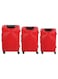 Biggdesign 3 Piece Cats Design Carry On Luggage Set Red