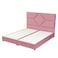 In House Cordoba Velvet Bed Frame - Queen - 200x150 cm - Light Pink
