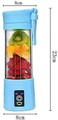 Generic Mini USB Rechargeable Portable Electric Fruit Juicer Blender, 380ml