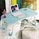 Generic Folding Bed Laptop Table Tray Lap Desk Notebook Stand With Ipad Holder Cup Slot (B-Blue)