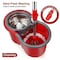 HYX Spin Mop With Bucket For Floor Cleaning, Microfiber Mops and Bucket with Wringer Set, Adjustable Handle, 360 Spinning Mop For Wet &amp; Dry Use