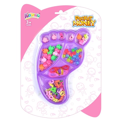 Kidzpro Pocket Money Beads Set In Foot Shape Multicolour
