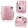 O Ozone Transparent Hard Camera Case For Fujifilm Instax Mini 11 Instant Camera Cover With Adjustable Strap [ Shining Case Designed For Instax Mini 11 Case ] - Glitter Pink
