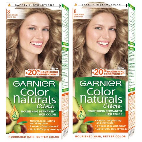 Garnier Hair Color Natural Light Blonde No.8 2 Pieces