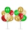 Party Time Christmas Table Balloons Stand Kit 2 Set with 14 Sticks, 14 Cups, 2 Base, 14 Balloons for Christmas Decoration