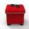 Eccentric Stool Cum End Table with Storage (Red)