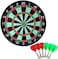 ULTIMAX Dart Board Set 34 cm Magnetic Dart Set with Dartboard and 6 Darts Sports Gifts for Kids and Adults, Easily Hangs Anywhere