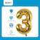 Markq 40 inch Number Balloons, Large Gold Foil Helium Balloons for Anniversary Wedding Birthday Party Decoration Supplies (Number 3)