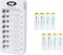 DMK Power Rechargeable AA Batteries, 8 Pack of 2800mAh High Capacity Low Self Discharge Ni-MH Double A Batteries with Smart 8 Bay Battery Charger (USB Fast Charging, Independent Slot)- (TC-Q8+AAx8)