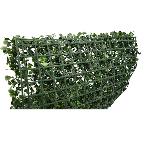 LINGWEI Artificial Plastic Wall Grass Green Landscaping Square Lawn Eucalyptus Leaves Turf Wall Grass For Home Indoor Outdoor Villa Garden decoration 5-Piece