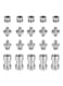 Generic - 20-Piece Threaded Screw Adapter Set Silver