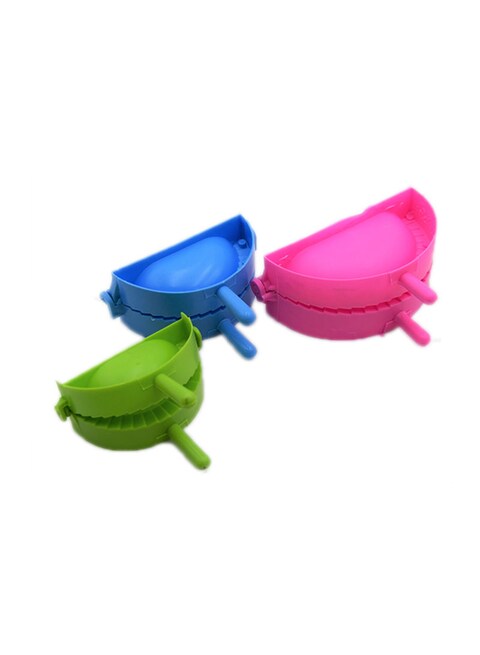 Generic 3-Piece Plastic Dumplings Mould Green/Blue/Pink 11Centimeter