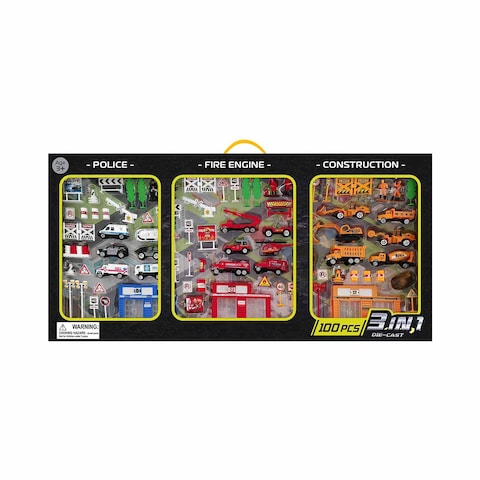 Power Joy 3-In-1 Die-Cast Car Megapack Multicolour Pack of 100