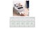Aiwanto Plastic Tissue Box (Grey) And 5 Pack Disposable Face Towel Desktop Tissue Holder Plastic Tissue Box