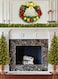 Large Christmas Wreath for Door or Wall, Garland Christmas Home Decoration (Golden Ribbon)