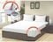 KLUB LINEN Stripe Microfiber White Fitted Sheet Super -King 200 x 200 cm