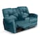 American Polo Velvet Double Cinematic Recliner Chair With Cups Holder - Dark Turquoise - American Polo