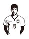Spoil Your Wall Neymar Wall Sticker Black 80x100cm
