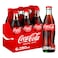 Coca-Cola Original Taste Carbonated Soft Drink Glass Bottle, 290ml Pack of 6