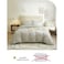 Luna Home Single Size 4 Pieces Bedding Set, Washable Cotton Light Gray Color