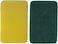 Royalford Royalbright Heavy Duty Scrub Sponges, RF10628 Scrub For Kitchen, Sink Use 2 In 1 Cleaning Pad Premium-Quality Ideal For Dish Wash Liquid Multi-Purpose No Scratch, Pack Of 2, Green