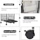 Bird cage open from top with a removable tray, Rolling wheels, and feeding bowls, Spacious perching place for Love birds, Parakeets, and other small birds,79 cm (Black)