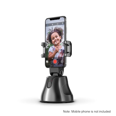 Generic-Portable All-in-one Auto Smart Shooting Selfie Stick, 360&deg; Rotation Auto Face Tracking Object Tracking for Photo Vlog Live Video Record Camera Phone Holder