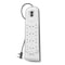 BELKIN Surge Protector - 8 outputs - 2 USB Ports - 2M - White