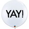 Qualatex Simply Yay Latex Balloon- 30-Inch Size- White