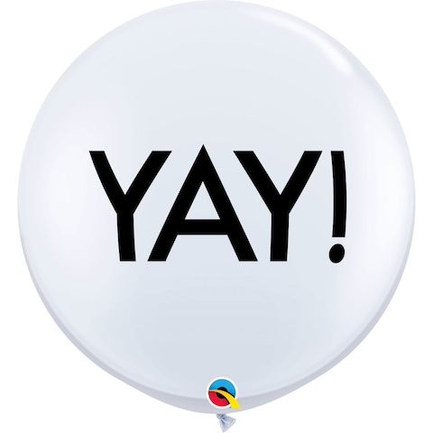 Qualatex Simply Yay Latex Balloon- 30-Inch Size- White