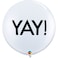 Qualatex Simply Yay Latex Balloon- 30-Inch Size- White