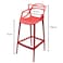 Jilphar Molded High Bar Dining Chair , JP1326C Red