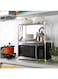 Multifunctional Microwave Oven Rack Silver 49.5-80x25x60.5centimeter