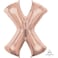 Anagram Letter X Foil Balloon- 35-Inch Size- Rose Gold