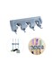 Chuanyi Wall Mounted Mop And Broom Holder Grey 27X7.5X8cm
