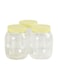 سنبيت طقم حافظات بلاستيكية مكون من 3 قطع أصفر/شفاف 1500مل