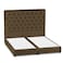 In House Lujin Linen Bed Frame - Queen - 200x150cm - Brown