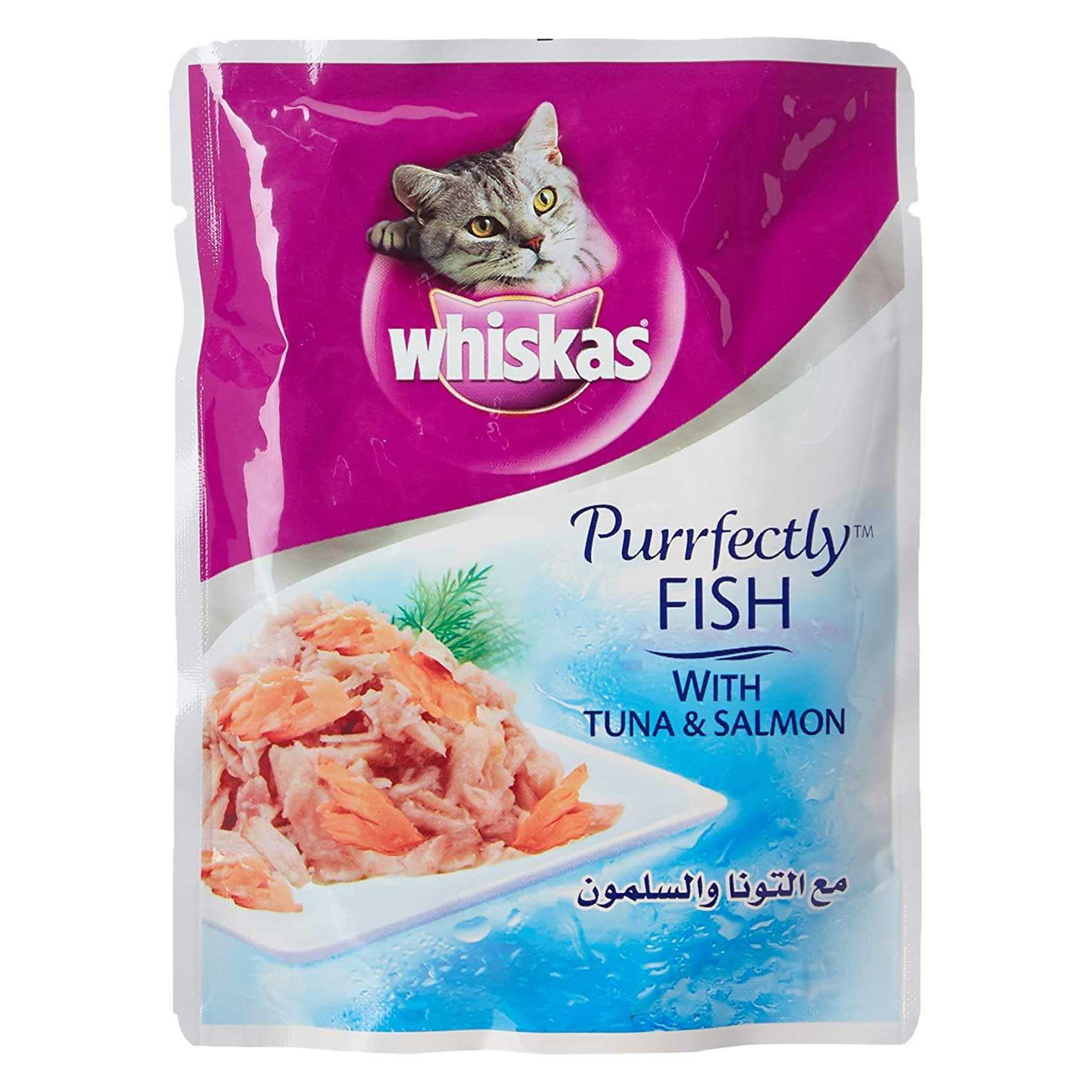 Buy Whiskas Purrfectly Fish With Tuna And Salmon Cat Food 85g Online Carrefour Qatar