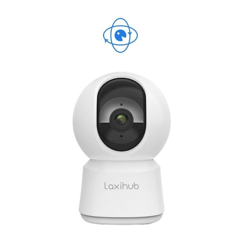 Laxihub Security WiFi Camera Indoor Home Camera Baby Pet Cam P2 1080P, Night Vision, 2-Way Audio, Motion Sound Detection Works with Alexa &amp; Google Assistant