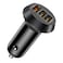 Platinum Car Charger With 3-In-1 Cable Black