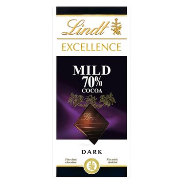 Lindt Excellence Mild 70 Percent  Cocoa Dark Chocolate Bar 100G