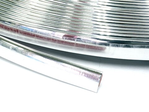 Robustline PVC Molding Tape 30m Moulding Trim Strip Chrome Plated