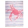 ANEMOSS Crab Patterned Turkish Peshtemal 100% Cotton Free of Microfiber Synthetic and Polyester Soft Quick Dry Versatile Beach Pool and Bath Peshtemal for Kids and Adults 39x70 in 100x180 cm