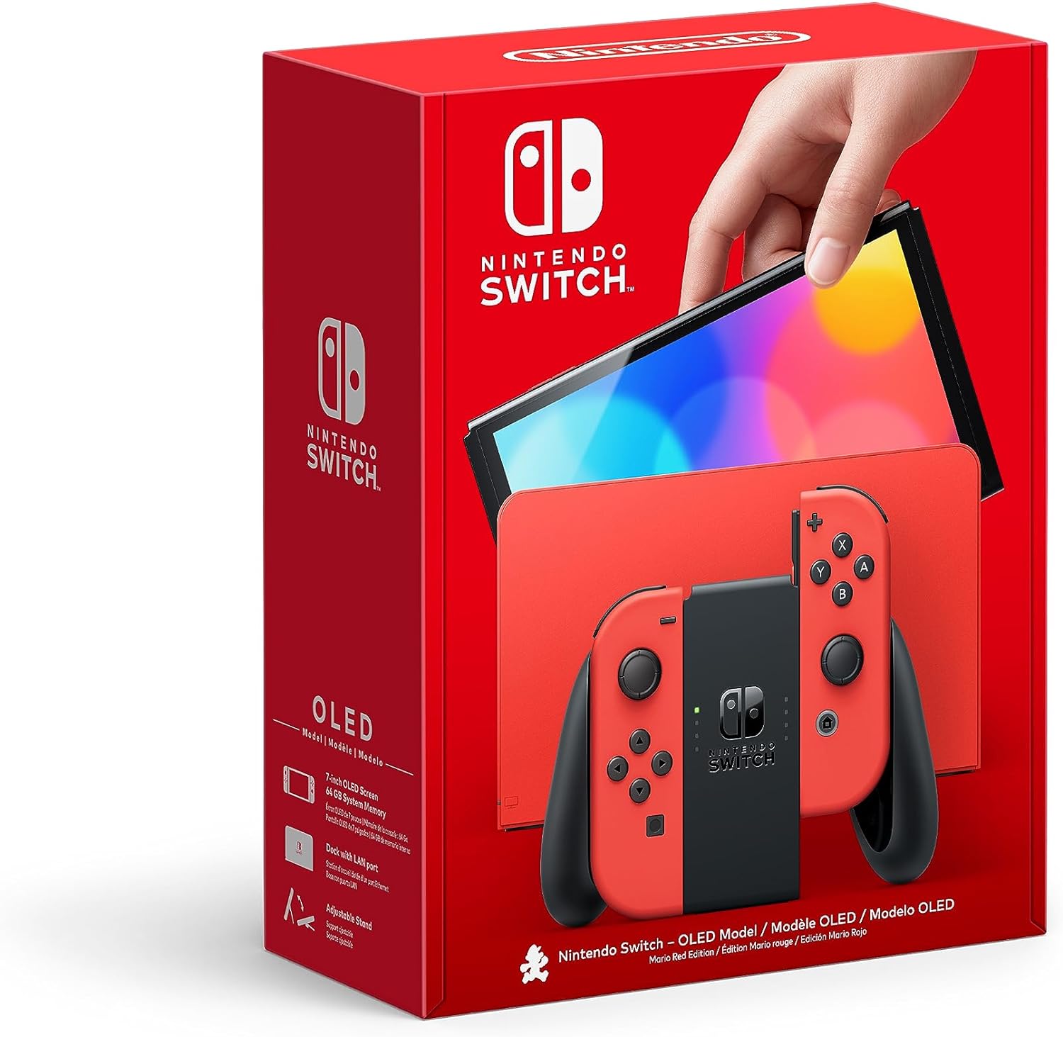 Nintendo Switch - OLED Model, Mario Red Edition Gaming Console - International Version