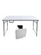 Almufarrej Foldable Buffet Table White/Black 120 x 60 x 73cm