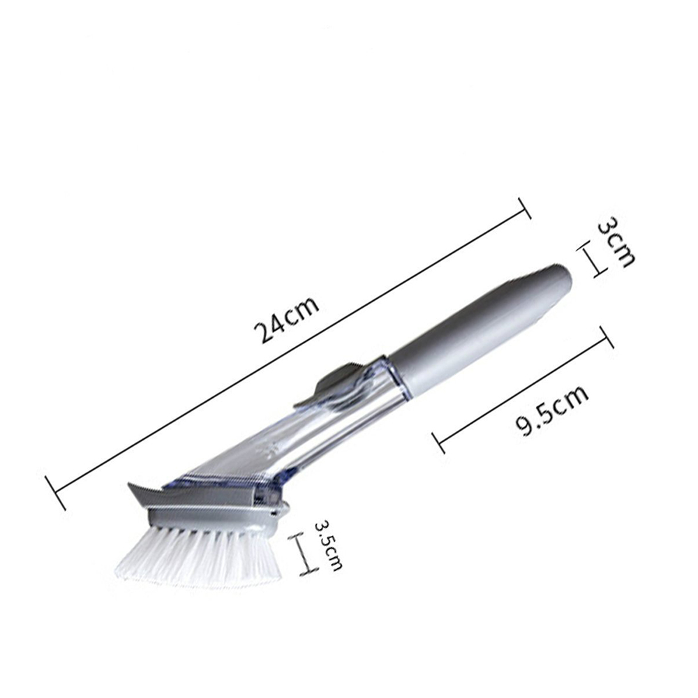 Decdeal - Kitchen Dish Scrubber Dishwashing Scrubber Sink Brush for Dish Scrub Brush with Soap Handle Dishwasher Brush