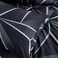 Luna Home King Size 6 Pieces, Black With Grey Geometric Design Duvet Cover Set