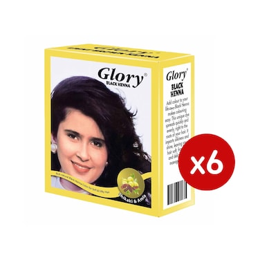 جلوري حنة سوداء - 10 جرام - 6 عبوات