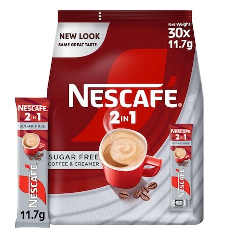 Nescafe 2in1 Coffee Sugarfree 11.7g Pack of 30