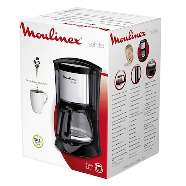 Moulinex FG151825 Subito Coffee Maker 600ml (800W) Black/Silver
